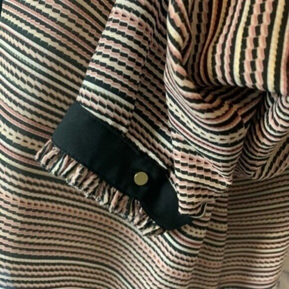 Liz Claiborne Stripe Button Up Tunic Top 2X - Picture 5 of 9